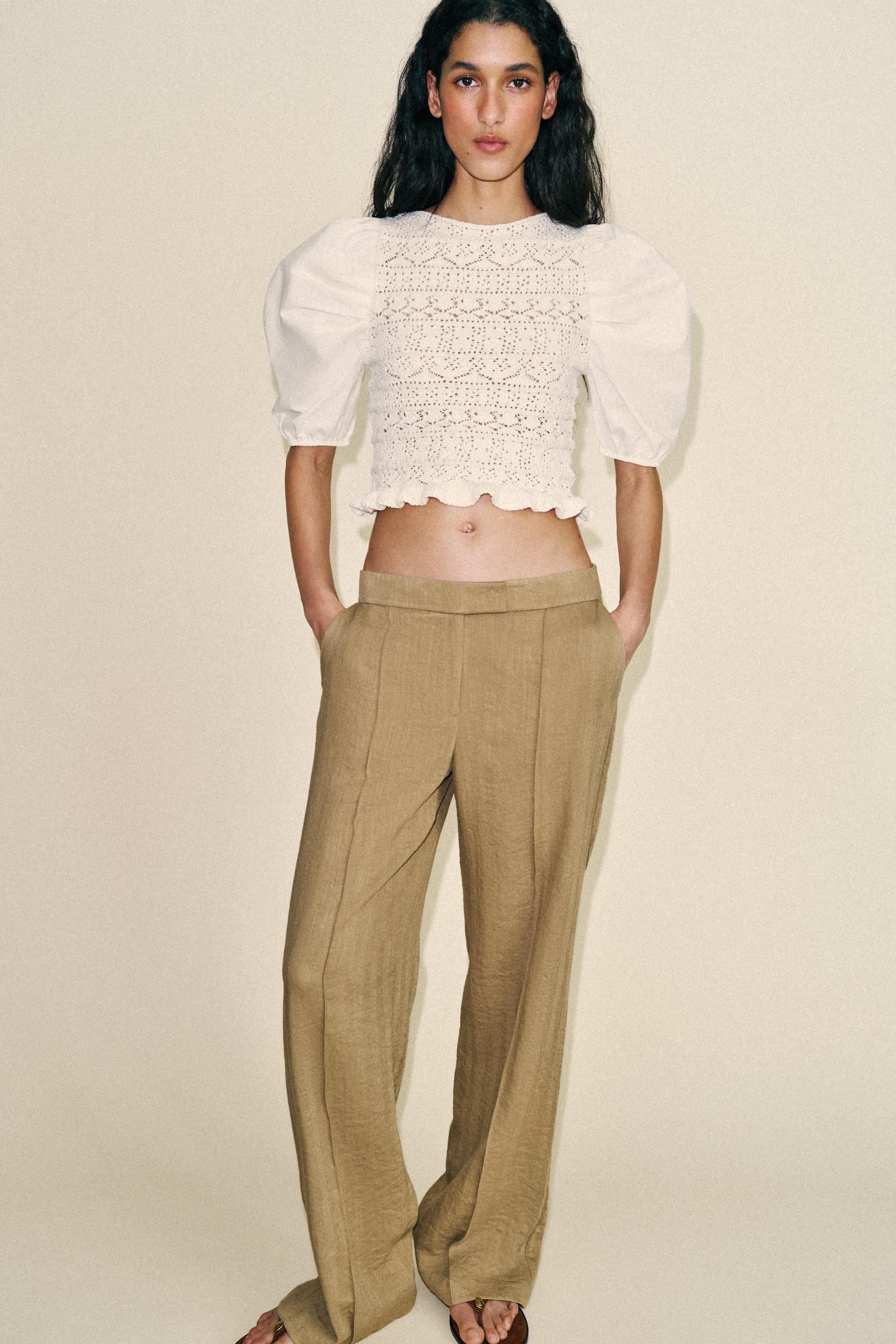 COMBINATION PUFF SLEEVE KNIT JUMPER